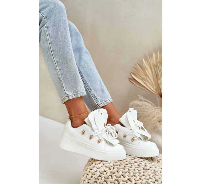 Dámské Tenisky Na Platformě Bílé model 21682857 - Boto