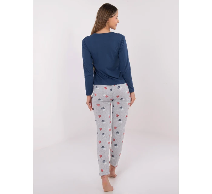 Piżama DU PI FP model 21800527 ciemny niebieski - FPrice