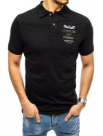 Čierne polo tričko s výšivkou Dstreet PX0437