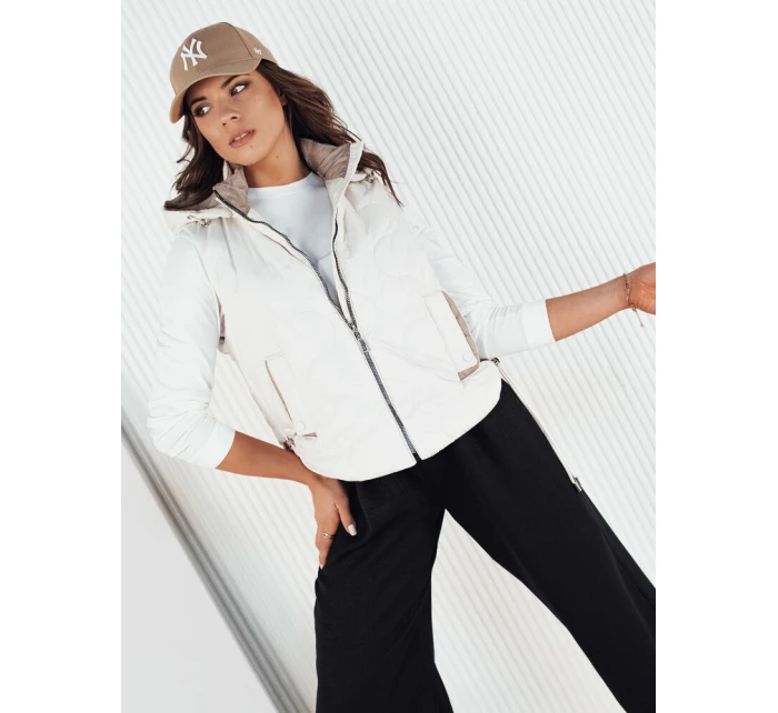 Dámská prošívaná vesta bílá Dstreet model 21974294 - FashionStreet