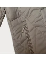 Tenká béžová dámska prešívaná bunda s kapucňou J Style (16M9250-62) Tenká béžová dámska prešívaná bunda s kapucňou J Style (16M9250-62)