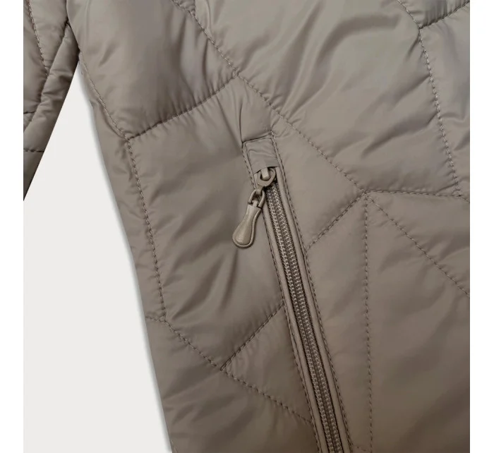 Tenká béžová dámska prešívaná bunda s kapucňou J Style (16M9250-62) Tenká béžová dámska prešívaná bunda s kapucňou J Style (16M9250-62)
