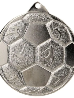 OCEĽOVÁ FUTBALOVÁ MEDAILA FI 50 MMC8850/S - STRIEBORNÁ