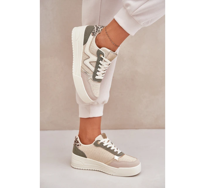 Dámské Sportovní Boty Na Platformě Leopardí Zelené model 21688942 - Boto