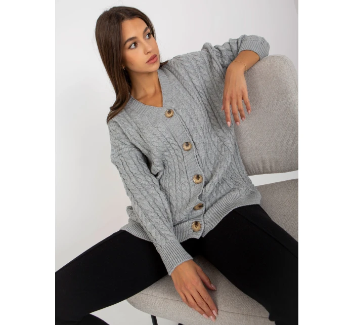 Dámsky sveter LC SW 8008 sivý