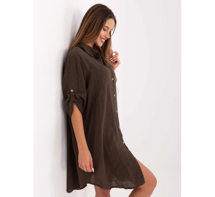 TW SK BI 22263.00 tmavohnedé šaty TW SK BI 22263.00 tmavohnedé šaty