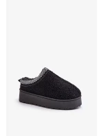 Dámske snehule na platforme s výšivkou Black Tirissa Dámske snehule na platforme s výšivkou Black Tirissa