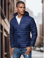 Pánská přechodná prošívaná bunda tmavě modrá Dstreet model 21968273 - FashionStreet