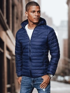 Pánská přechodná prošívaná bunda tmavě modrá Dstreet model 21968273 - FashionStreet