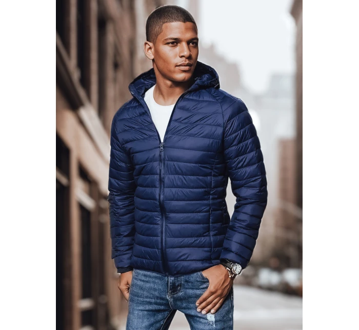 Pánská přechodná prošívaná bunda tmavě modrá Dstreet model 21968273 - FashionStreet