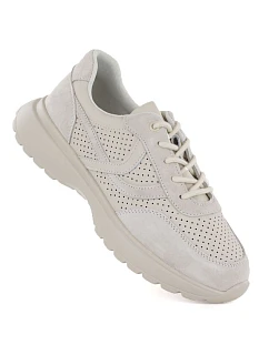 Dámske kožené športové topánky béžové Vinceza 41507