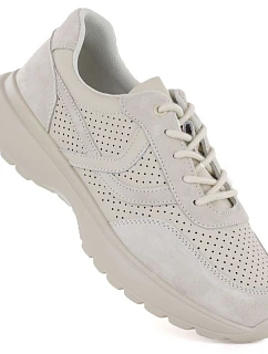 Dámske kožené športové topánky béžové Vinceza 41507