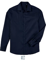 Men keprová košile s dlouhým rukávem night blue model 22499881 - NEOBLU Men keprová košile s dlouhým rukávem night blue model 22499881 - NEOBLU