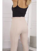 Béžové plisované nohavice