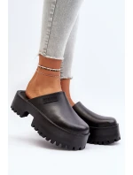 Damskie Klapki Na Masywnej Podeszwie Big Star NN274014 Czarne