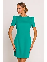 M777 Minišaty s vypchávkami na ramenách – tyrkysové