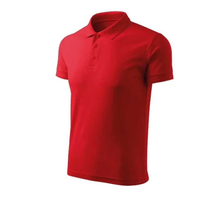 Pique Polo Voľné polo tričko červené Pique Polo Voľné polo tričko červené