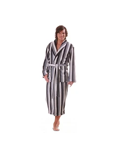 Pánsky župan Adam 2130 9001 sivý s pruhmi - Vestis