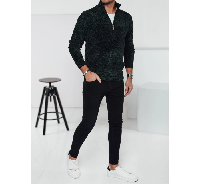 Pánsky zelený sveter FashionStreet WX2239 Pánsky zelený sveter FashionStreet WX2239