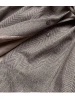 Hnědá dámská rozšířená bunda se vzorem model 21140787 - ROSSE LINE