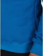 Pánska základná modrá mikina FashionStreet BX5883