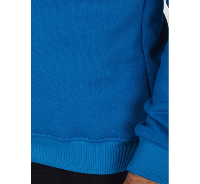 Pánska základná modrá mikina FashionStreet BX5883
