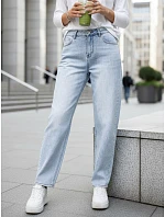 Dámske baggy fit voľné modré džínsy FashionStreet UY2925