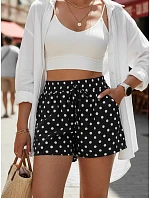 Dámske bavlnené šortky čierne FashionStreet SY0544 Dámske bavlnené šortky čierne FashionStreet SY0544