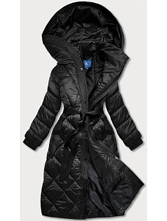 Dámska dlhá páperová bunda Black (ag1-j9081)