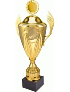 Zlatý kovový hrnček s viečkom 4126/DP