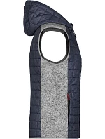 Daiber JN 767 Dámska pletená hybridná vesta 02.0767 svetlá melírovaná/antracitová melírovaná Daiber JN 767 Dámska pletená hybridná vesta 02.0767 svetlá melírovaná/antracitová melírovaná