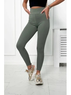 Tmavé mätové pruhované legíny