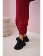 Bavlnená mikina nohavice set Burgundy Bavlnená mikina nohavice set Burgundy
