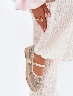 espadrilky s na platformě béžové model 21700053 - Boto