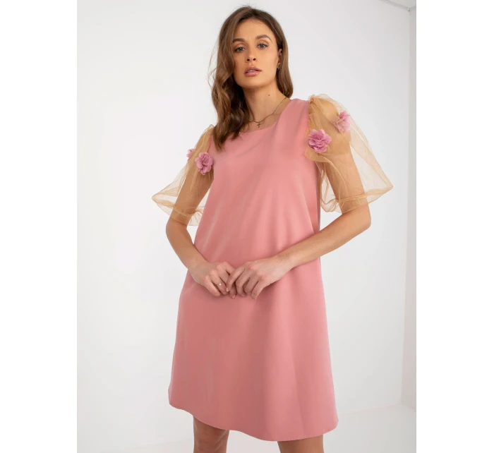 LK SK 506733 šaty.85 tmavo ružová