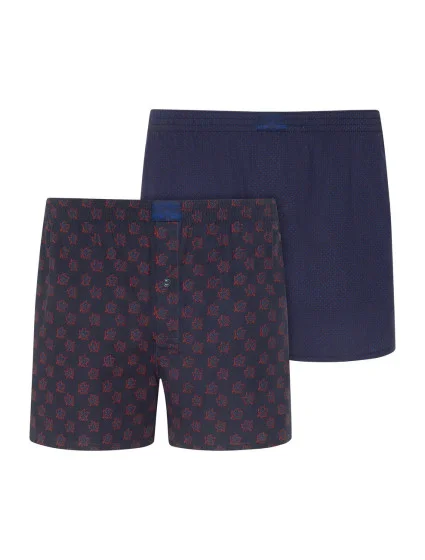 Pánske trenírky 315500 460 čierne-tm. modré s potlačou - Jockey