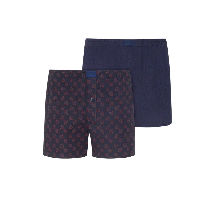 Pánske trenírky 315500 460 čierne-tm. modré s potlačou - Jockey