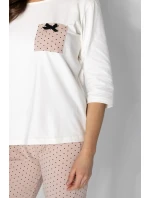 Dámske pyžamo Eliza Ecru s béžovou - Momenti Per Me