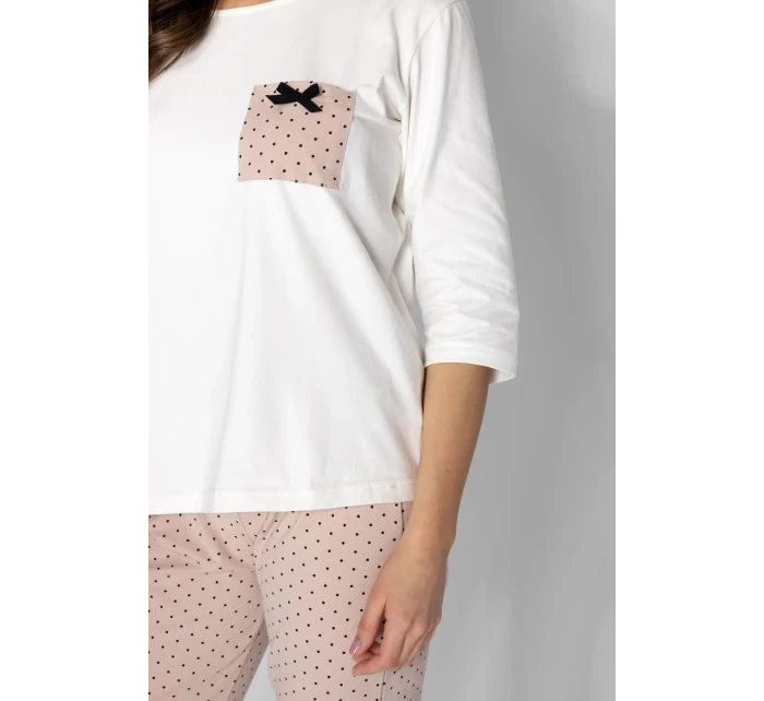 Dámske pyžamo Eliza Ecru s béžovou - Momenti Per Me