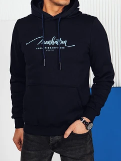 Pánská mikina s kapucí tmavě modrá Dstreet model 21976072 - FashionStreet