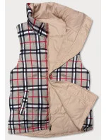 Svetlo béžová obojstranná dámska vesta (2383-1)