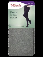 Nepriehľadné pančuchy FLEECE COTTON 100 DEN - BELLINDA - sivé