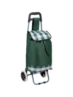 NÁKUPNÝ VOZÍK NA KOLIESKACH S RÁMOM 31L ZELENO-BIELY