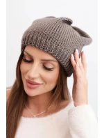 Čepice s rolováním Magda K293 camel