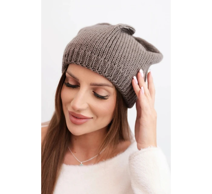 Čepice s rolováním Magda K293 camel