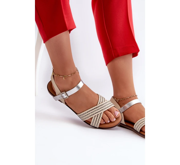 Ploché Dámské Sandály model 21660397 Béžové - S.Barski