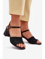 Dámské Sandály Na Podpatku Černé model 21702384 - Boto