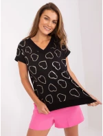 Bluzka RV BZ model 18714389 czarny - FPrice Bluzka RV BZ model 18714389 czarny - FPrice