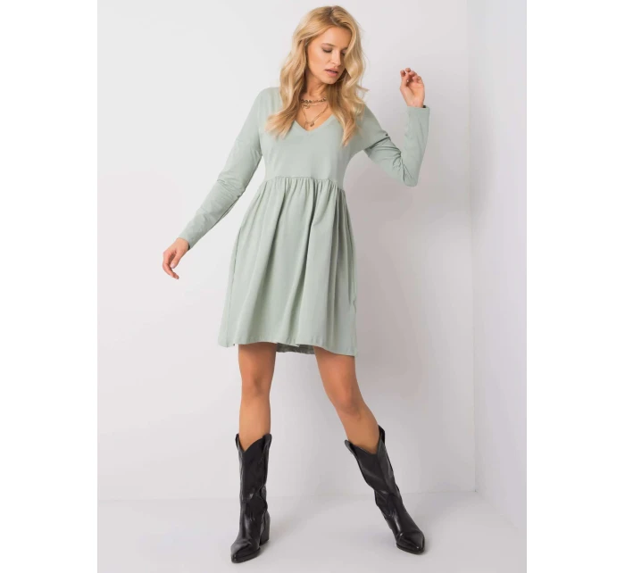 Sukienka RV SK model 18627870 pistacjowy - FPrice Sukienka RV SK model 18627870 pistacjowy - FPrice