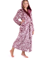 Dámsky župan Flora s kapucňou 3956 4803 mauve wine - Vestis